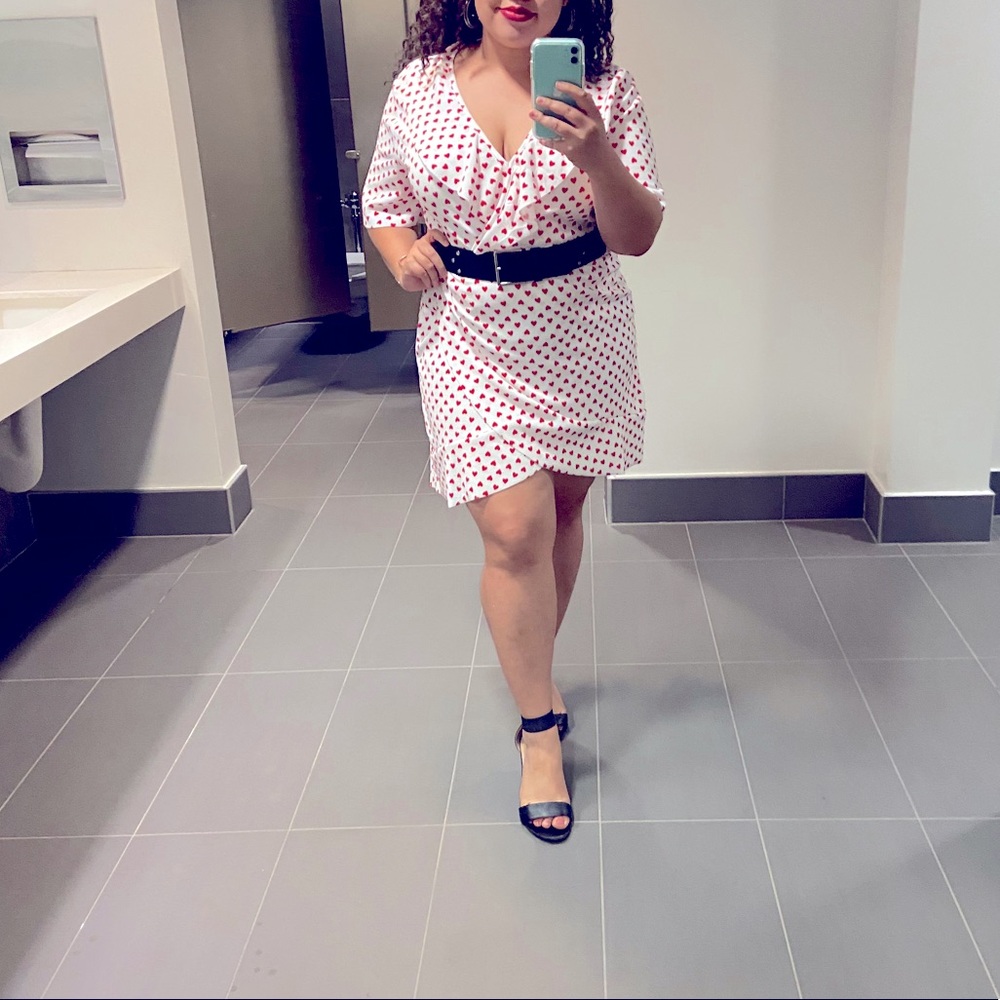 Pretty little thing heart print dress
